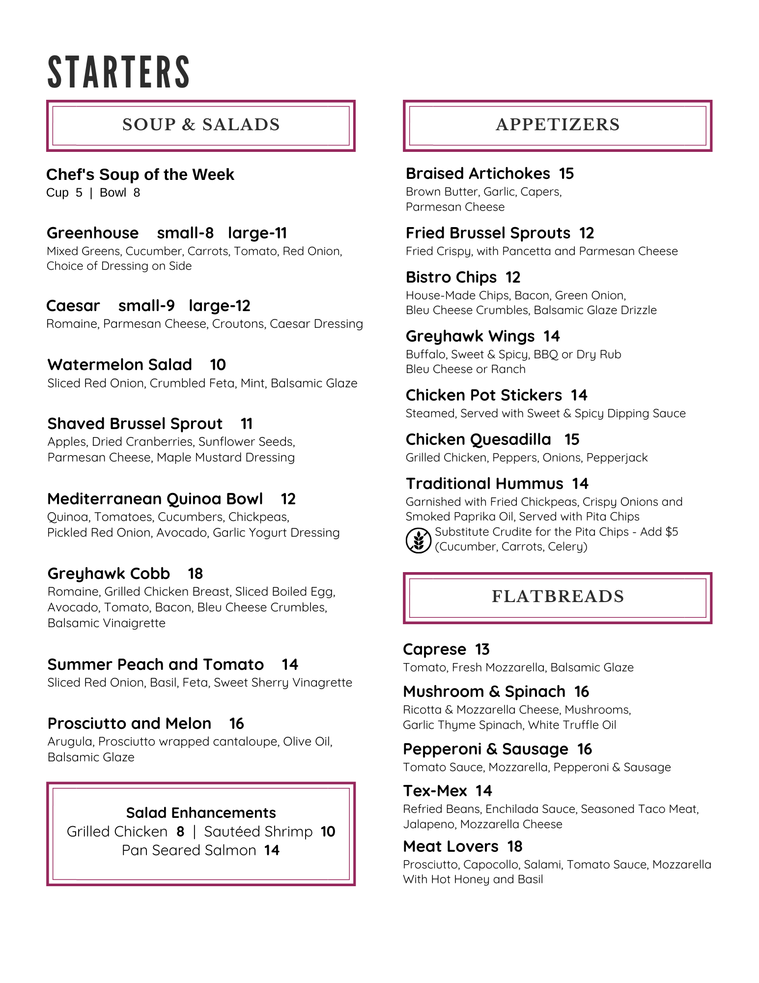 NEW MENU Page 1 June 2024